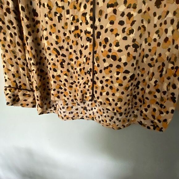 Zara Animal Print Button Down Blouse S - Picture 4 of 8